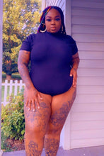 Load image into Gallery viewer, short-sleeve mock neck bodysuit