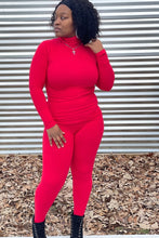 Load image into Gallery viewer, Turtleneck Legging Set| Ruby Red