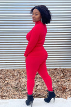 Load image into Gallery viewer, Turtleneck Legging Set| Ruby Red