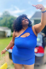 Load image into Gallery viewer, Ribbed One Shoulder Dress- Plus