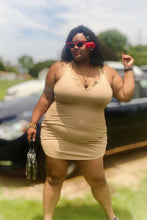 Load image into Gallery viewer, Split Neck Tank Dress- Plus