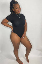 Load image into Gallery viewer, short-sleeve mock neck bodysuit