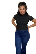 Load image into Gallery viewer, short-sleeve mock neck bodysuit