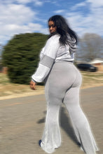 Load image into Gallery viewer, [PLUS] Color Block Hoodie &amp; Flare Pants Set
