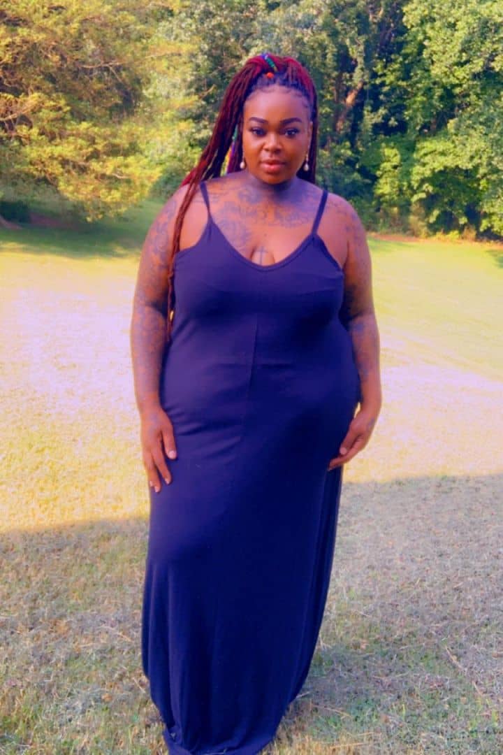 Maxi Dress With Pockets- Plus Size