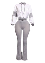 Load image into Gallery viewer, [PLUS] Color Block Hoodie &amp; Flare Pants Set
