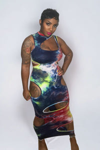 We Outside Tie-dye Dress