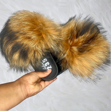 Load image into Gallery viewer, Blooming Brown Fur slides- Adult size (Full coverage)
