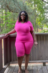 Tia Biker Short Set- (PLUS)