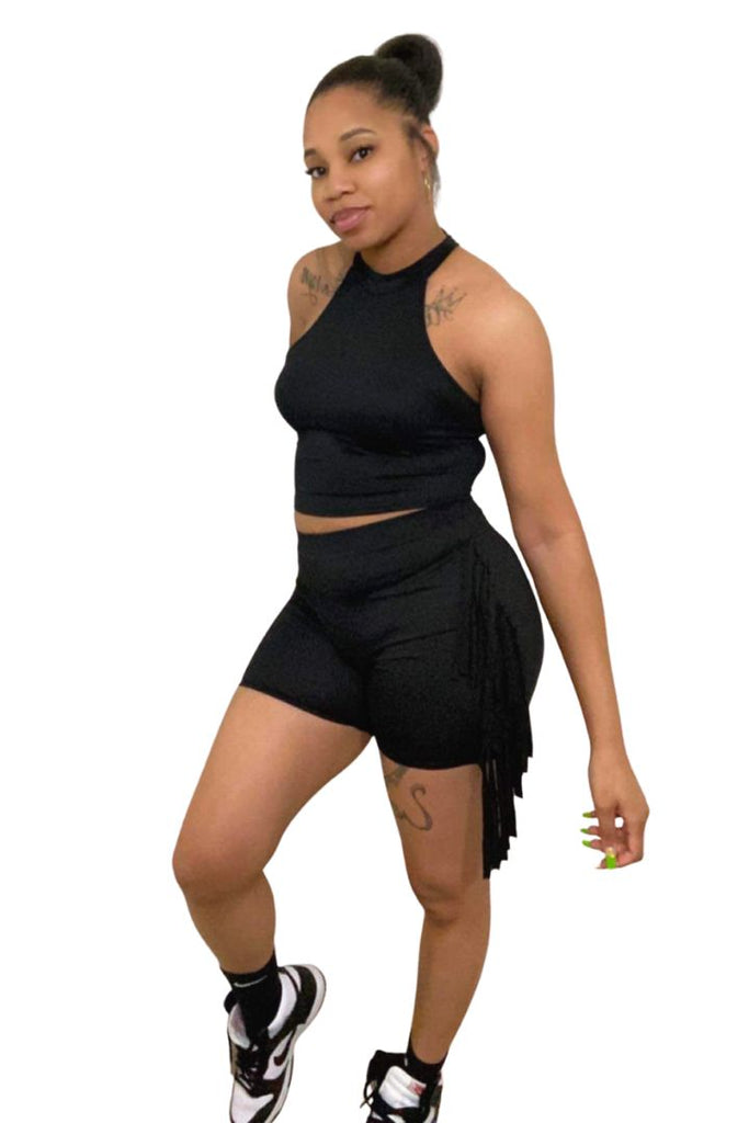 Fringe biker best sale shorts