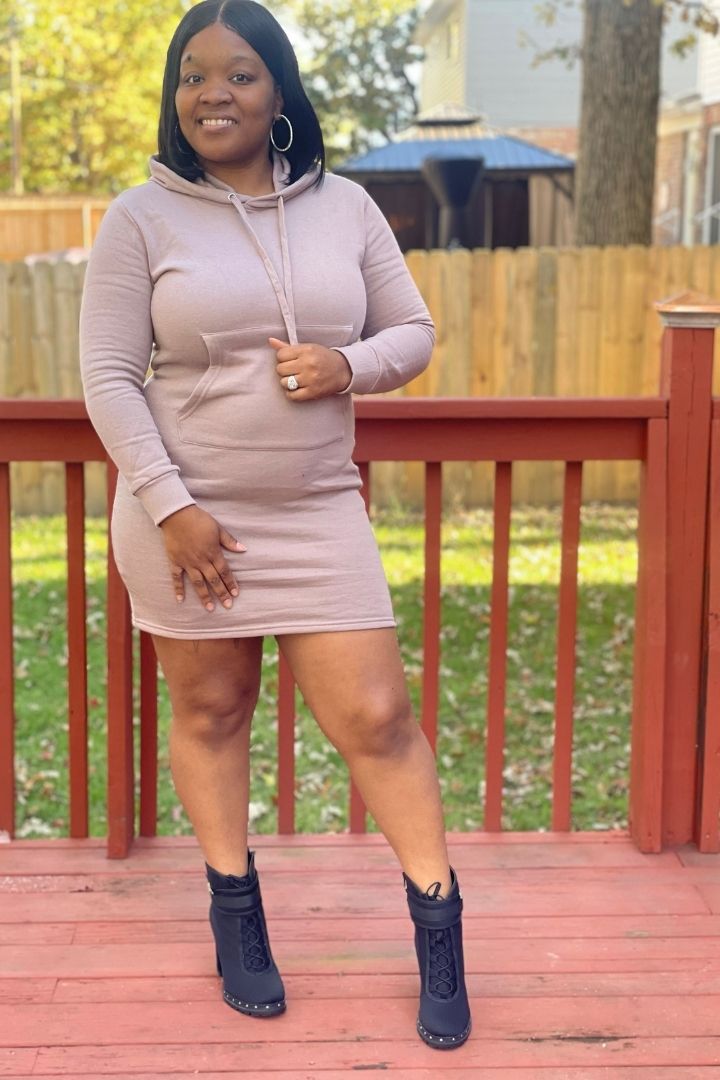 Hoodie Dress  Fashion 235