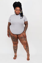 Load image into Gallery viewer, short-sleeve mock neck bodysuit
