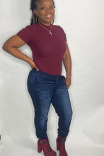 Load image into Gallery viewer, short-sleeve mock neck bodysuit
