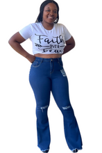 Load image into Gallery viewer, Peekaboo bell bottom jeans
